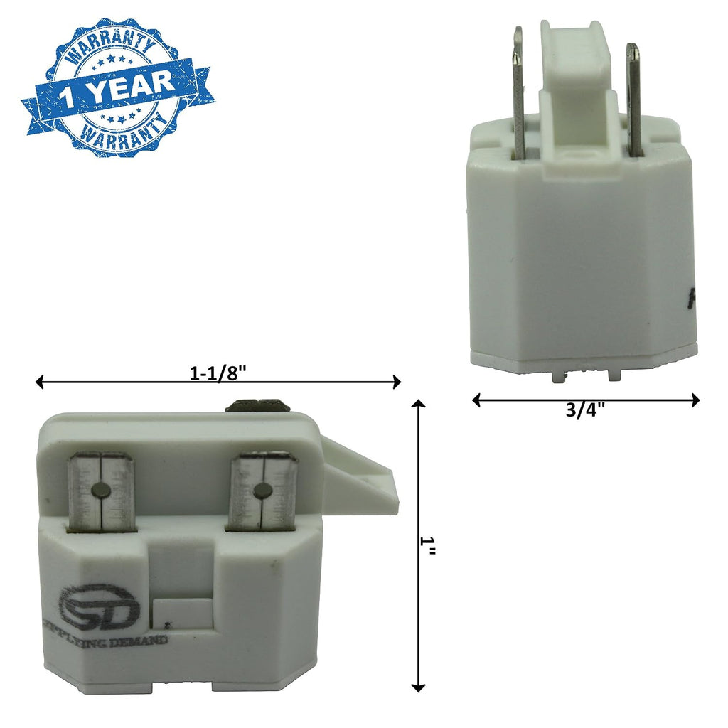 Supplying Demand IC102 2020908 Refrigerator Compressor PTC Start Relay 3 Terminal Replacement