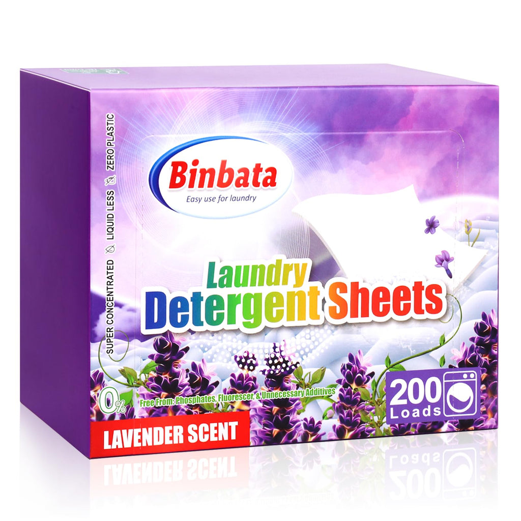 Laundry Detergent Sheets Up to 200 Loads, Plastic Free Eco-Friendly