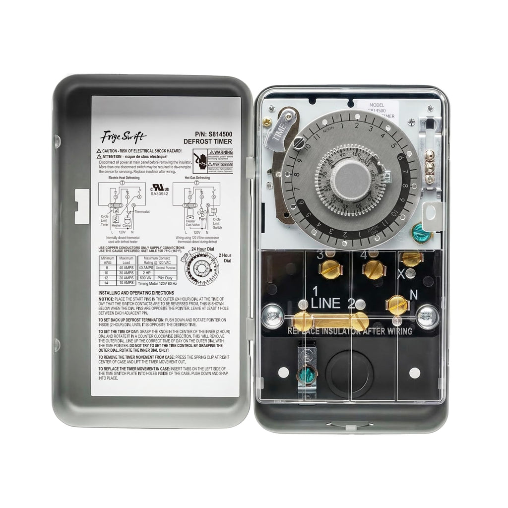S8145-00 Commercial Refrigeration Defrost Control Timer 40A 2HP 120VAC 60Hz