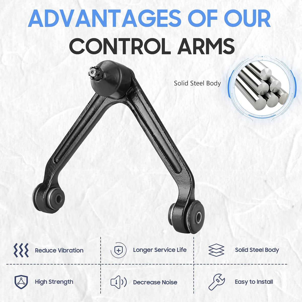 Front Upper Control Arms for Dodge Ram 1500 2002-2005 2WD 5-LUG 10pcs