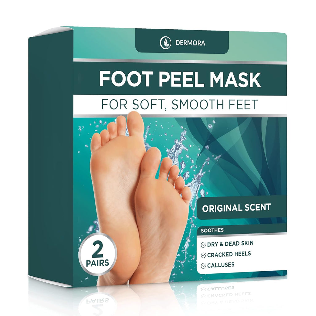 Foot Peel Mask, Exfoliating Foot Peeling Mask, 2 Pairs, Original | Dry and Cracked Feet, At-Home Spa Care, Callus