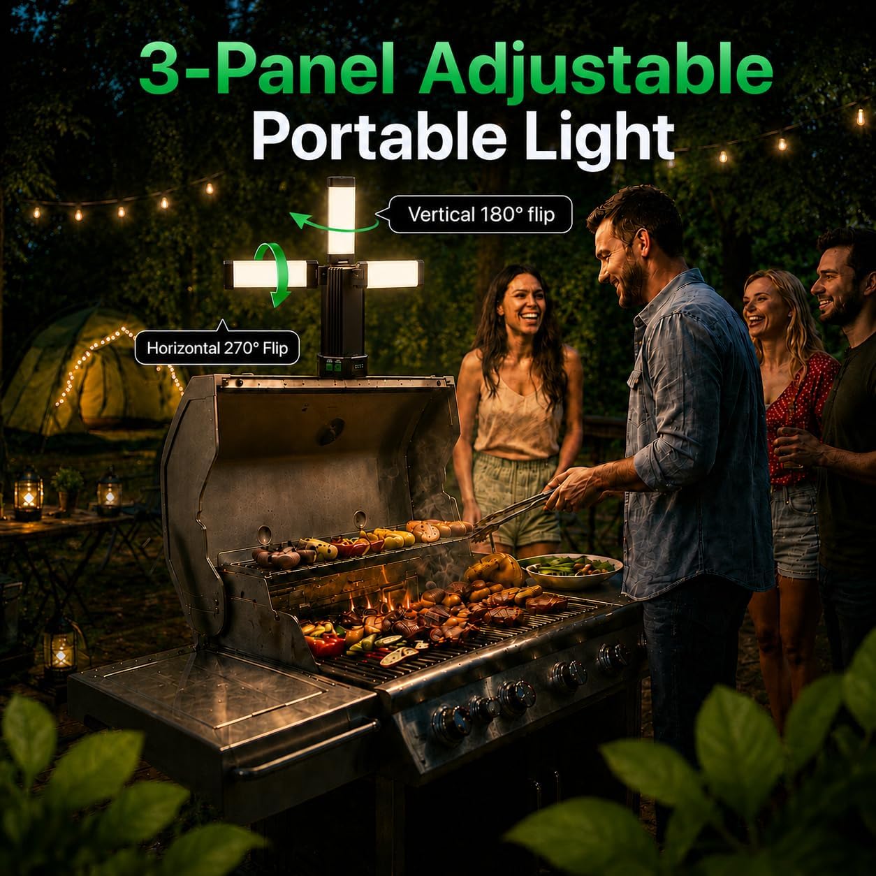 Rechargeable Lantern 10400mAh, Portable Work Light with Magnetic Base & 5 Modes, 2200LM Battery Powered Lantern