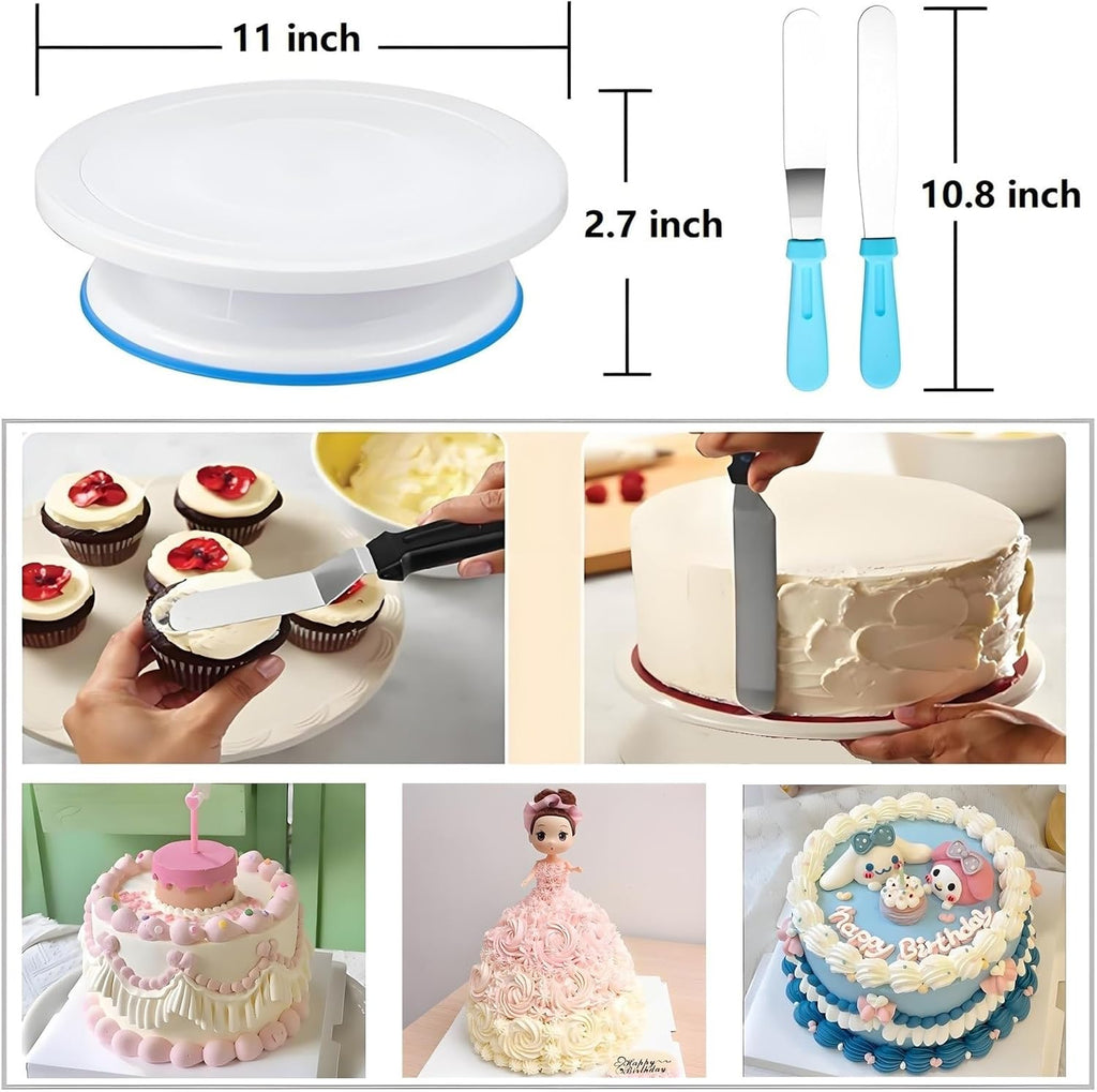 Cake Decorating Kit, 340 Pcs Baking Tools (Blue)