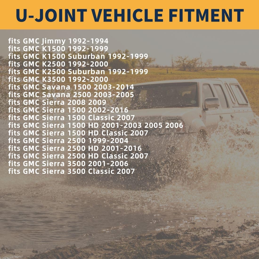 U Joint Front Drive Shaft Universal Joints Kit for GMC Sierra 1500 Classic