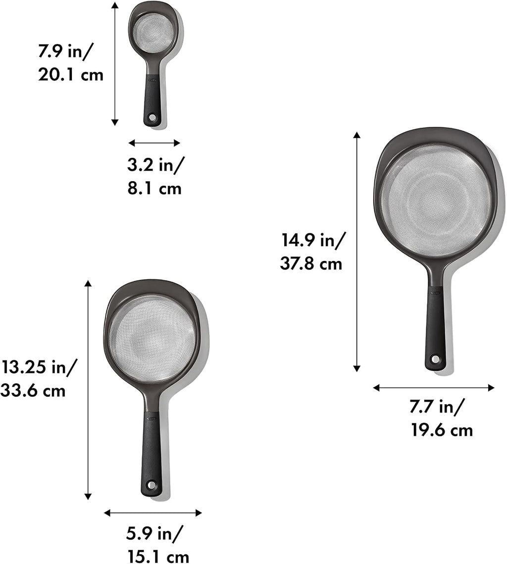 OXO Good Grips 3-Piece Strainer Set