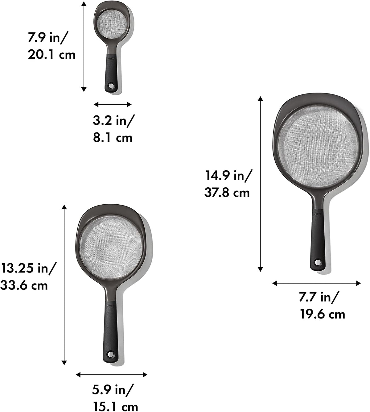 OXO Good Grips 3-Piece Strainer Set