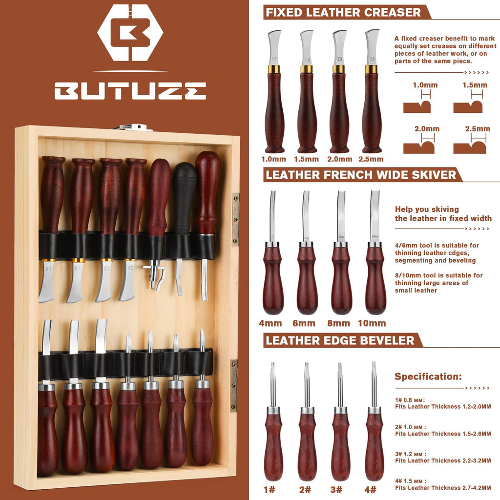 Leather Working Kit, Boxed Leather Tooling Kit, All-in-one