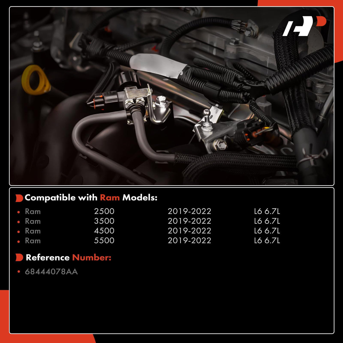A-Premium Exhaust Manifold Pressure Sensor Compatible with Ram