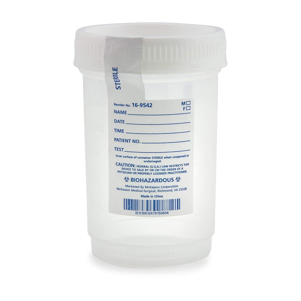 Specimen Containers, Sterile, Pneumatic Tube Systems, Wide-Mouth, 4 oz, 300 Count