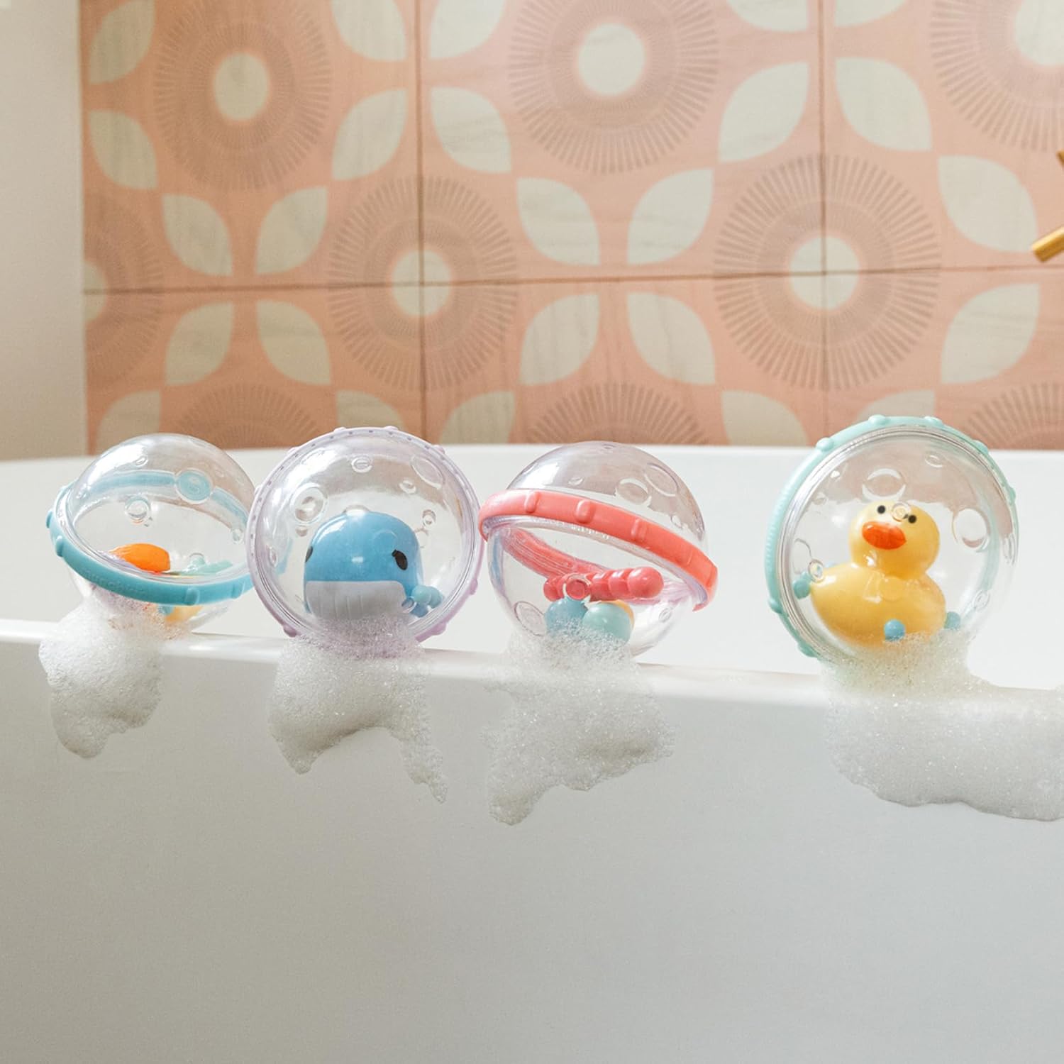 Float & Play Bubbles Baby and Toddler Bath Toy, 4 Count