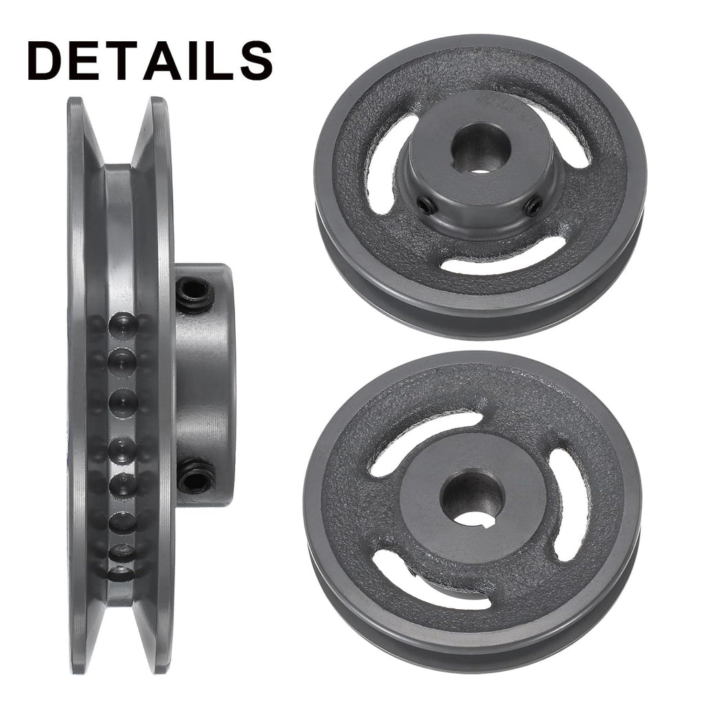 uxcell AK44-3/4 V-Belt Sheave 3/4" Bore, 4.25" OD, Single Groove Web Sheave