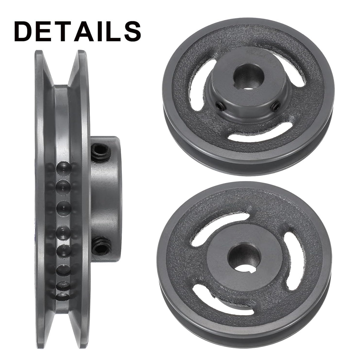 uxcell AK44-3/4 V-Belt Sheave 3/4" Bore, 4.25" OD, Single Groove Web Sheave