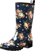 Women's Rain Boots Waterproof Mid Calf Garden Farm Rubber Boots | Wide Calf Slip-Resistant Rubber Ladies' Boots