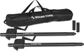 2-Pack Crank-Up Adjustable Height Speaker Subwoofer Poles (34"-57") with 35mm & M20 Mount Adapters, Carry Bag, 100 LB