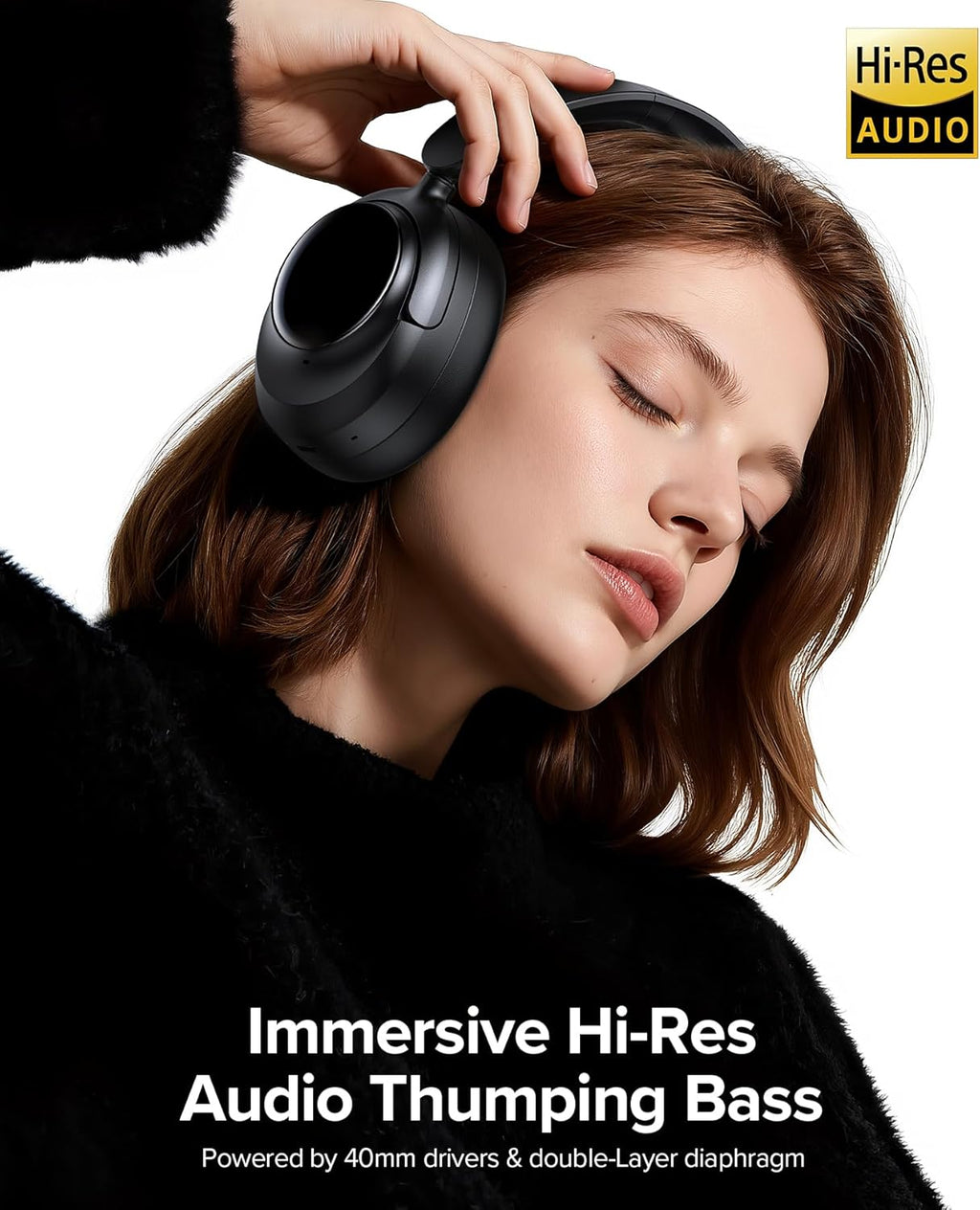 Hybrid Active Noise Cancelling Headphones, Bluetooth 6.0 Wireless Headphones Over Ear Headset with 120H Playtime