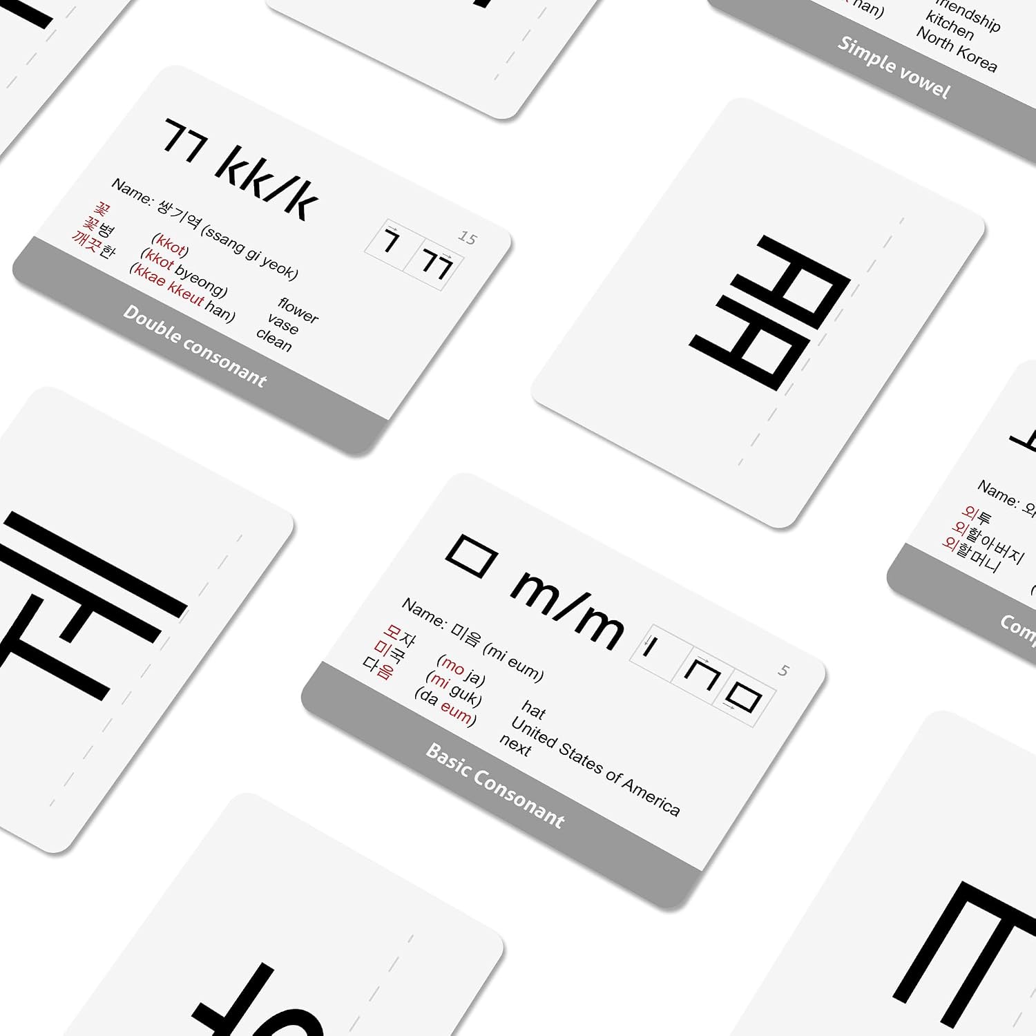 Korean Alphabet - Hangul Flashcards | Learn All Consonants & Vowels | Perfect for Self-Study, Beginners & Teachers |