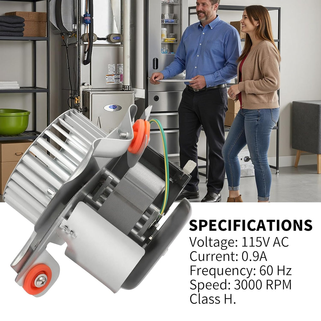 HC21ZE121A Furnace Draft Induction Motor Kit - Compatible with Carrier/Bryant/Payne and Jakel J238-100-10108 - Replaces HC21ZE121 and J238-100-10108/AT - Features Noise Reduction