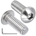 VGBUY 20Pcs 3/8-16 x 3/4" Button Head Socket Cap Bolts Screws, 304 Stainless Steel 18-8, Allen Hex Drive, Bright Finish, Fully Threaded, Hex Spanner Included