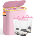 Hampers for Laundry Basket with Lid, 145L Large Laundry Hamper 3 Section