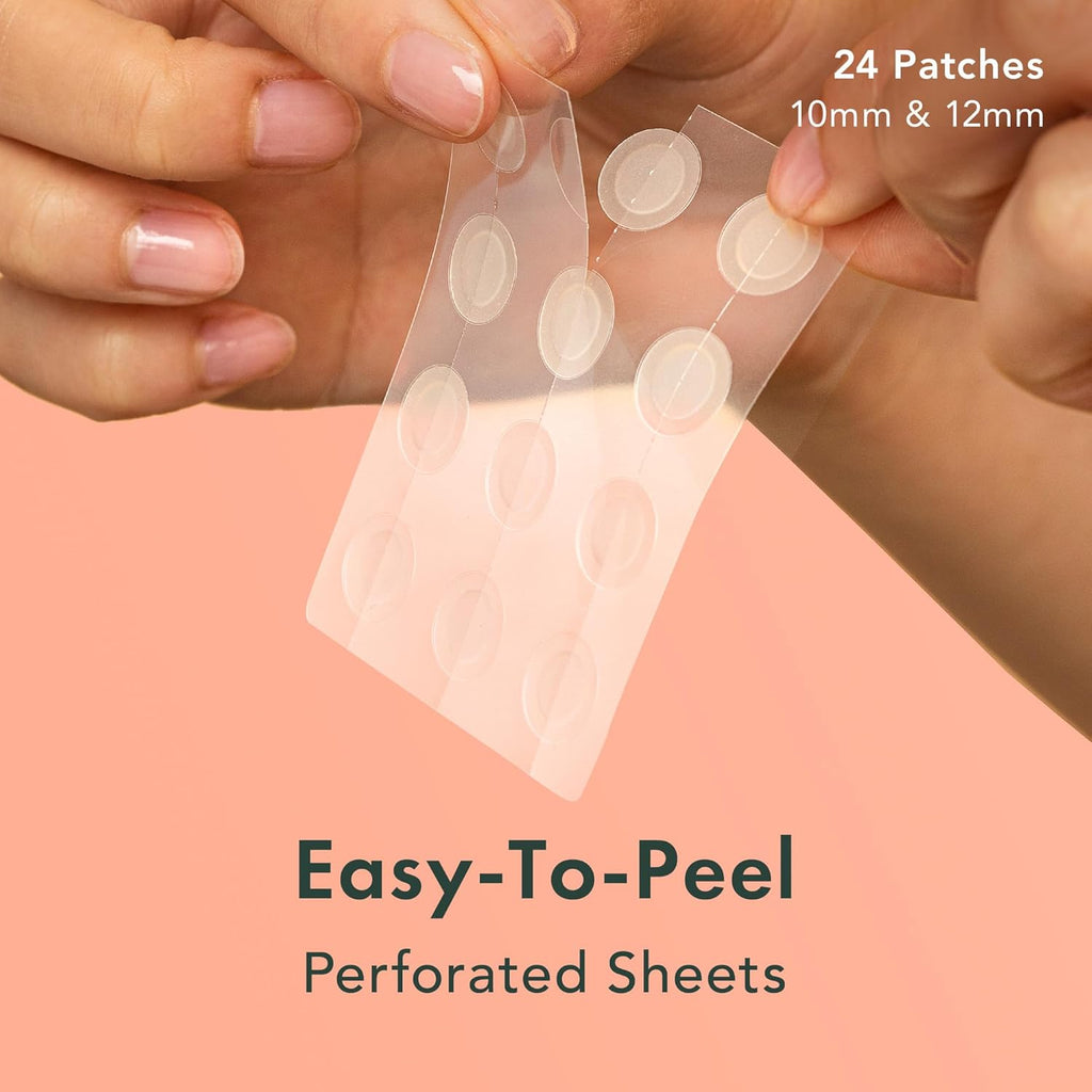 Miracle Invisible Spot Cover Hydrocolloid Acne Pimple Patches (24 Ct) | Ultra-Thin Patch for Face, Absorbs Fluid From