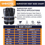 High Visibility Safety Vest - Multi Pockets Reflective Mesh Breathable Workwear, ANSI/ISEA Standards (2X-3X, Black Mesh)