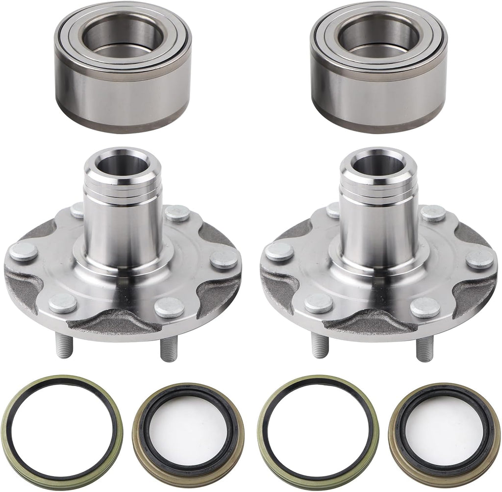 2 x Front Wheel Hub Bearing Assembly w/ABS Sensor Compatible with 1996-2002 Toyota 4Runner, 2001-2007 Sequoia, 1995-2004 Tacoma, 2000-2006 Tundra, Replace 43502-04040 9036954001