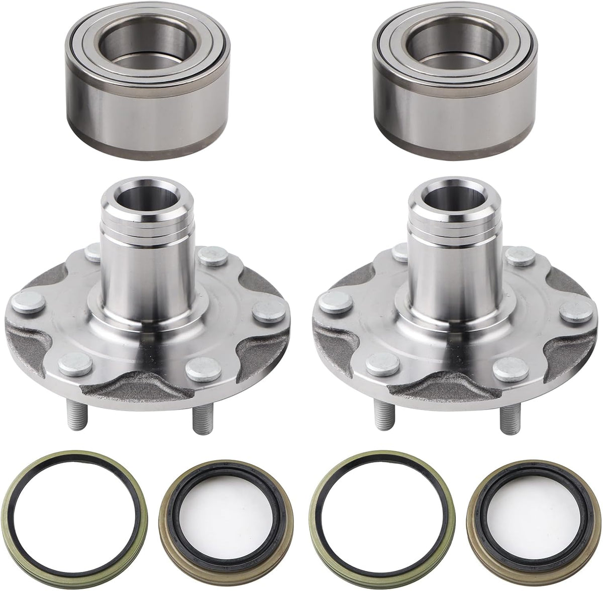 2 x Front Wheel Hub Bearing Assembly w/ABS Sensor Compatible with 1996-2002 Toyota 4Runner, 2001-2007 Sequoia, 1995-2004 Tacoma, 2000-2006 Tundra, Replace 43502-04040 9036954001