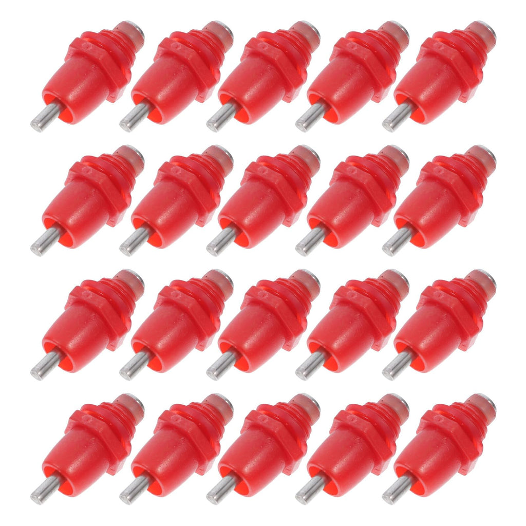 20pcs Chicken Nipple Waterer, Steel PVC, Easy Install, Red
