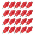 20pcs Chicken Nipple Waterer, Steel PVC, Easy Install, Red