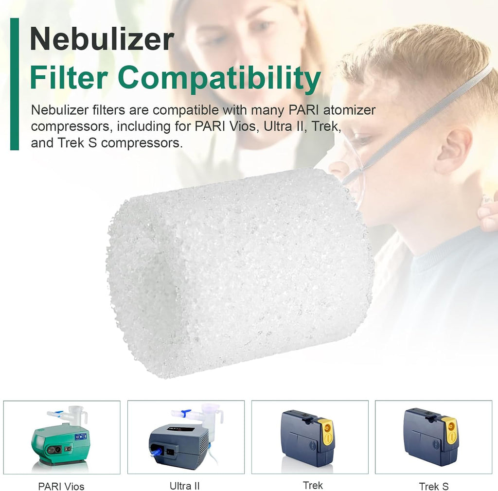 Nebulizer Filter for PARI Vios Nebulizer Compressors, Ultra II, Trek, Trek S
