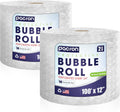 Bubble Roll Wrap 12" x 100', 2-Pack 5/16" Perforated Medium Cushioning