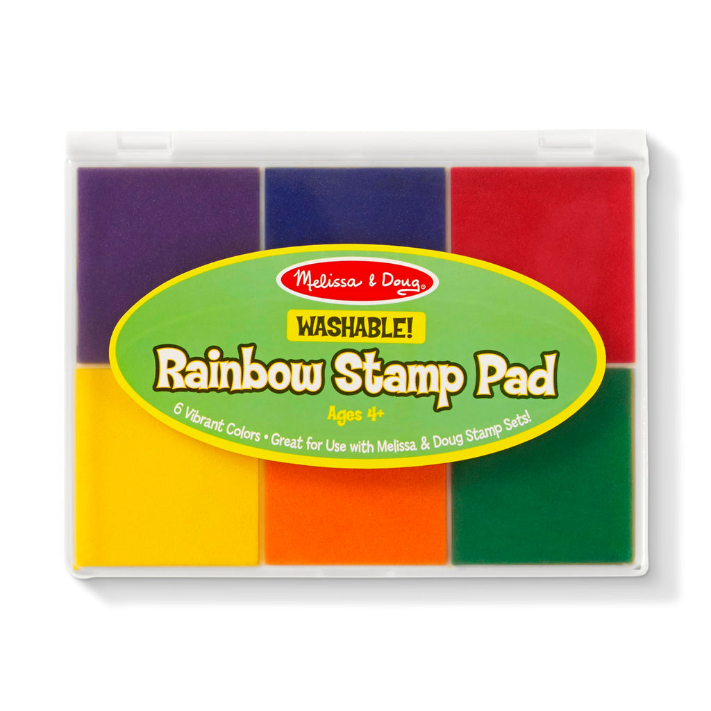 Rainbow Stamp Ink Pad 6 Washable Colors