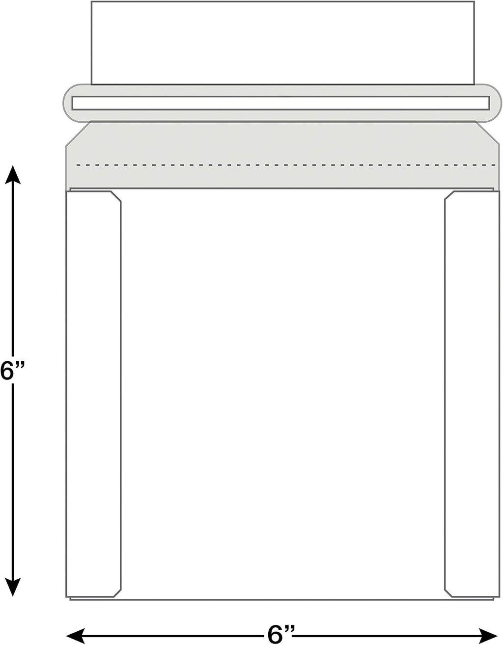 6x6 Rigid Paperboard Mailers, 15 Pack - Self-Seal Stay Flat Envelopes
