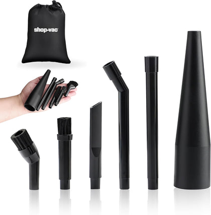 Micro Cleaning Nozzle Kit, 1-1/4" Vacuum Attachments, 6 Pieces | Detailed-Cleaning Attachments for Compact Wet Dry