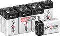 9V Batteries 8 Pack Ultra Alkaline 9 Volt Battery for Smoke Detector, Smoke Alarms, Guitar Pedals, Microphone