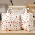100 Pack Large Thank You Bags with Handles, Merchandise Bags, Boho