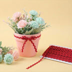 27Yards Rick Rack Trim for Sewing, 5mm Red Wave Bending Trimming