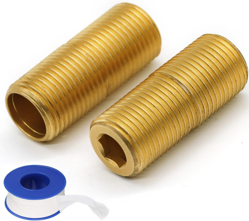 1/2" MNPT x 1/2" Male G Brass Pipe Extension Adapter