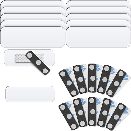 1 x 3 Blank Magnetic Name Tags, Magnet Back for ID Badge Holders, 10 Pack | Mifflin-USA extra-strong neodymium