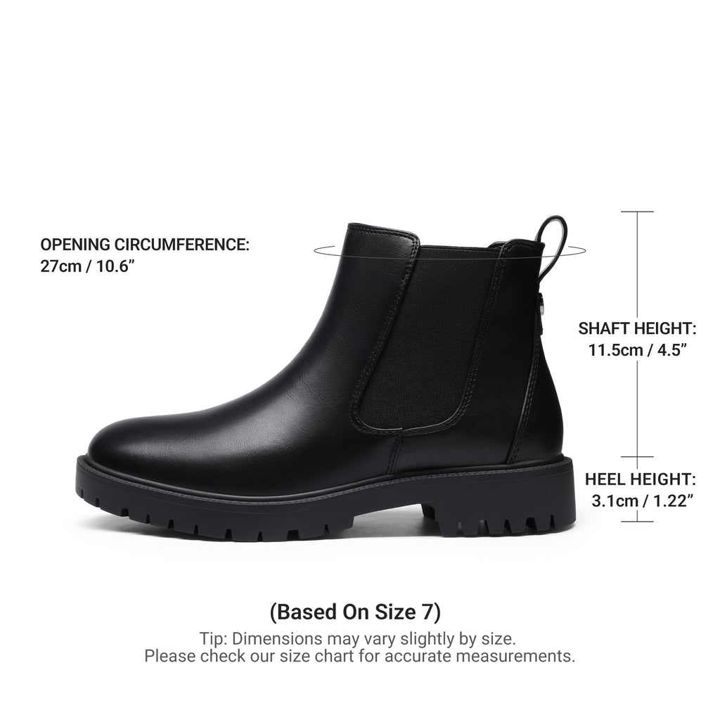 Women's Chelsea Ankle Boots Shoes,Black/Pu,8.5