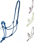 Copper Tip Series Horse Training Rope Halter – 4 Knot, 1/4" Stiff Cord with 2 Rings for Enhanced Control