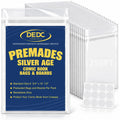 25 Set Premade Silver Age Comic Book Bags and Boards Combo Resealable