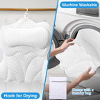Bath Pillows for Tub,Thick Neck Back Support Bathtub Cushion,White