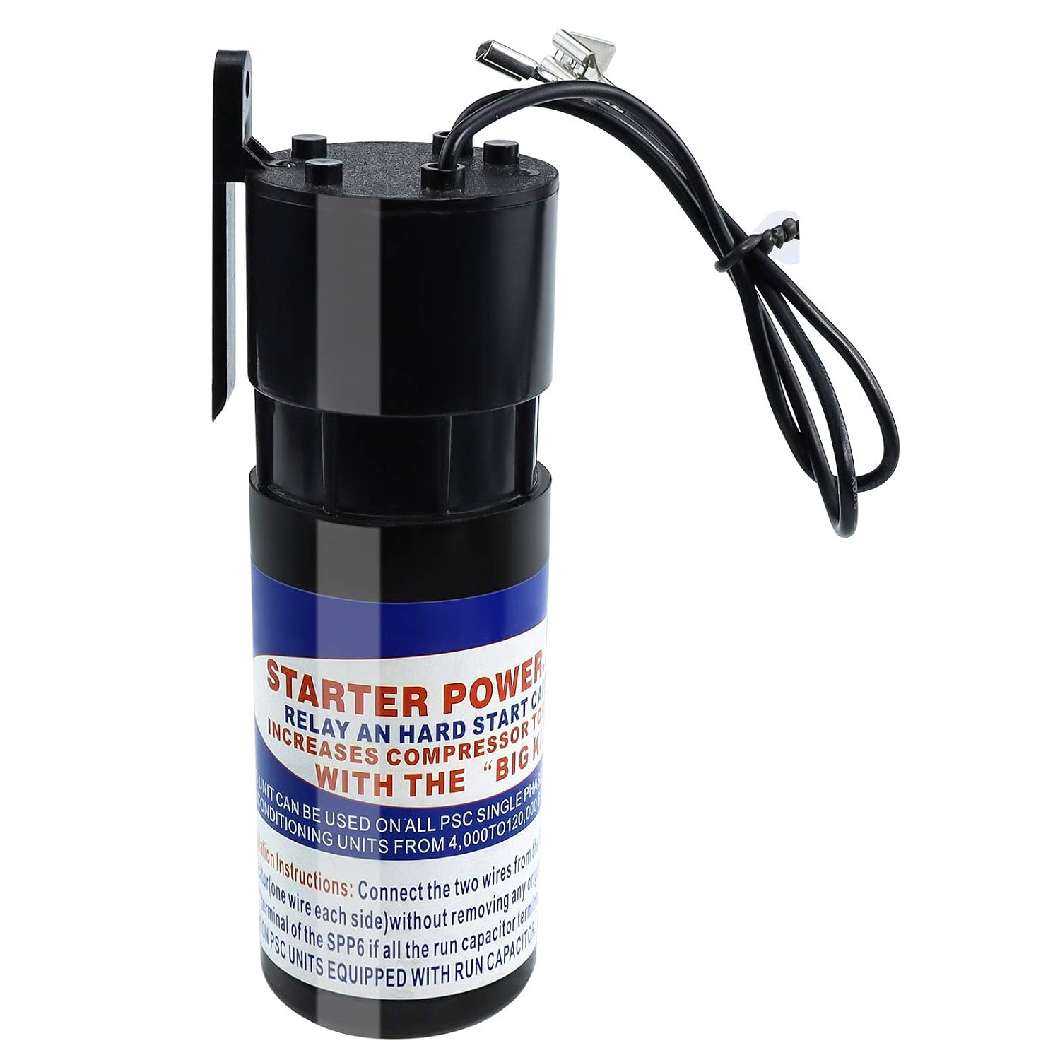SPP6 Hard Start Capacitor Replacement 115V-288VAC | Air Conditioner Units 4,000-120,000 BTU, 1/2 Thru 10 H.P.