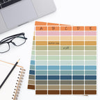 20 Sheets Color Coding Labels, Retro Color, 0.98 x 2.64 Inch