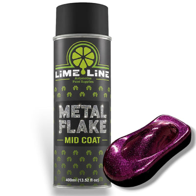 Purple Metal Flake Midcoat Automotive Grade Sparkle Spray Paint - No Equipment Needed - Finish with 2K Clearcoat