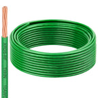 10 AWG THHN Stranded Bare Copper Wire 15FT Green Grounding Wire,600V Rated Building Cable, Ideal for Panel Wiring, Grounding, Lighting Circuits, Control Systems