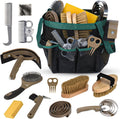 Horse Grooming Kit 13 Piece, Horse Brushes for Grooming Supplies Set with Organizer Bag, Horse Brush & Curry Comb for