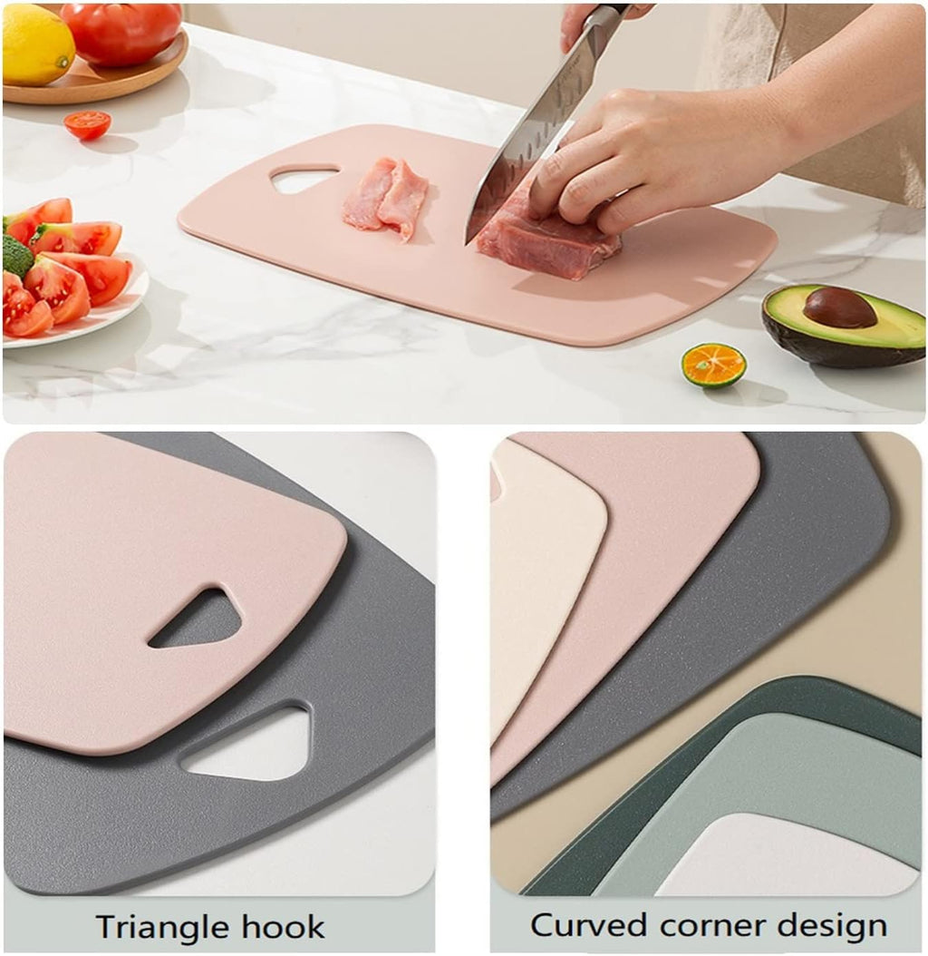 Cutting Boards for Kitchen,Plastic Cutting Board Set of 3, Thick Chopping Boards for Meat, Veggies, Fruits, with Easy