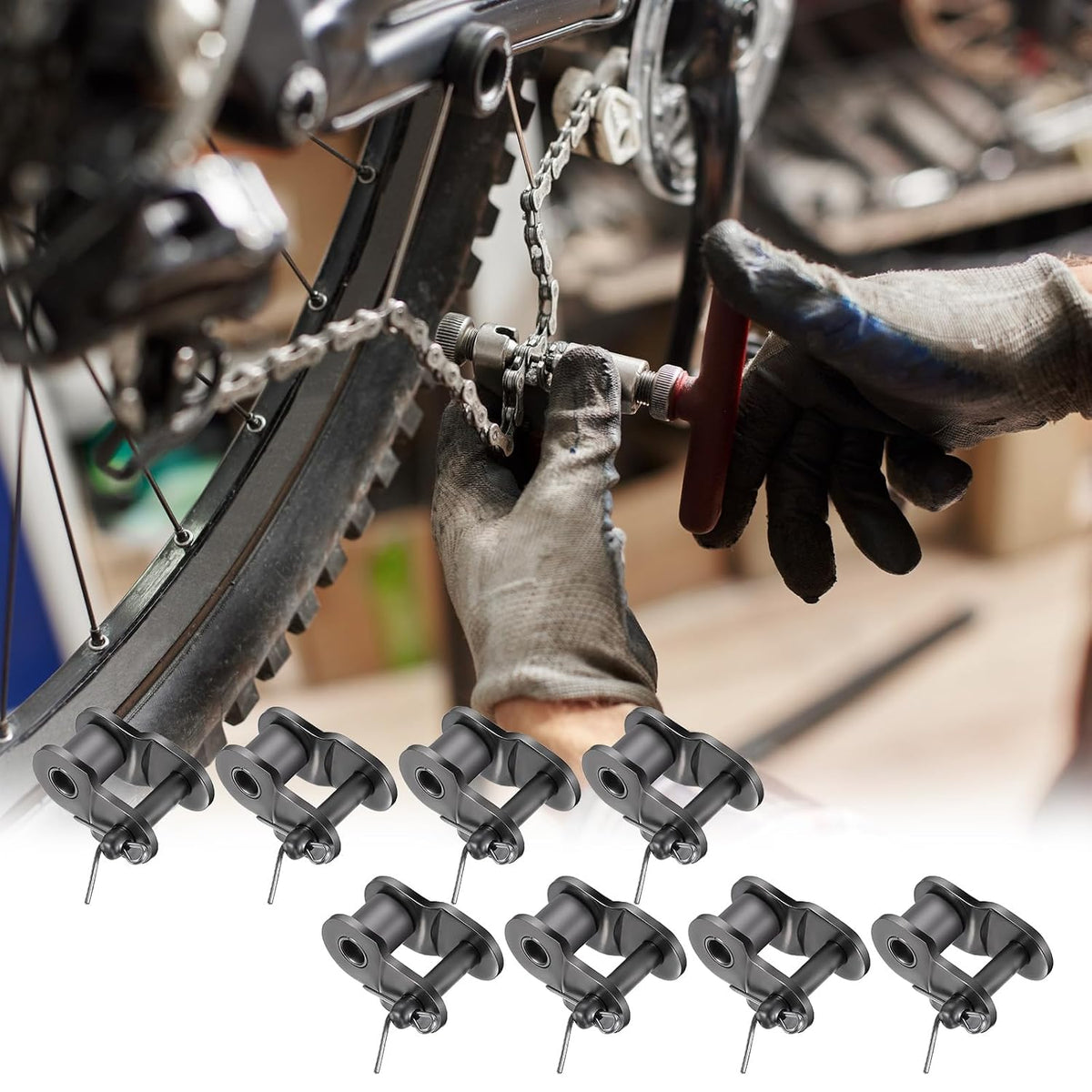 8 Pcs Roller Chain Offset Link #40, Half Link Roller Chain, Crank Link, Standard Chain End Connector Split Links